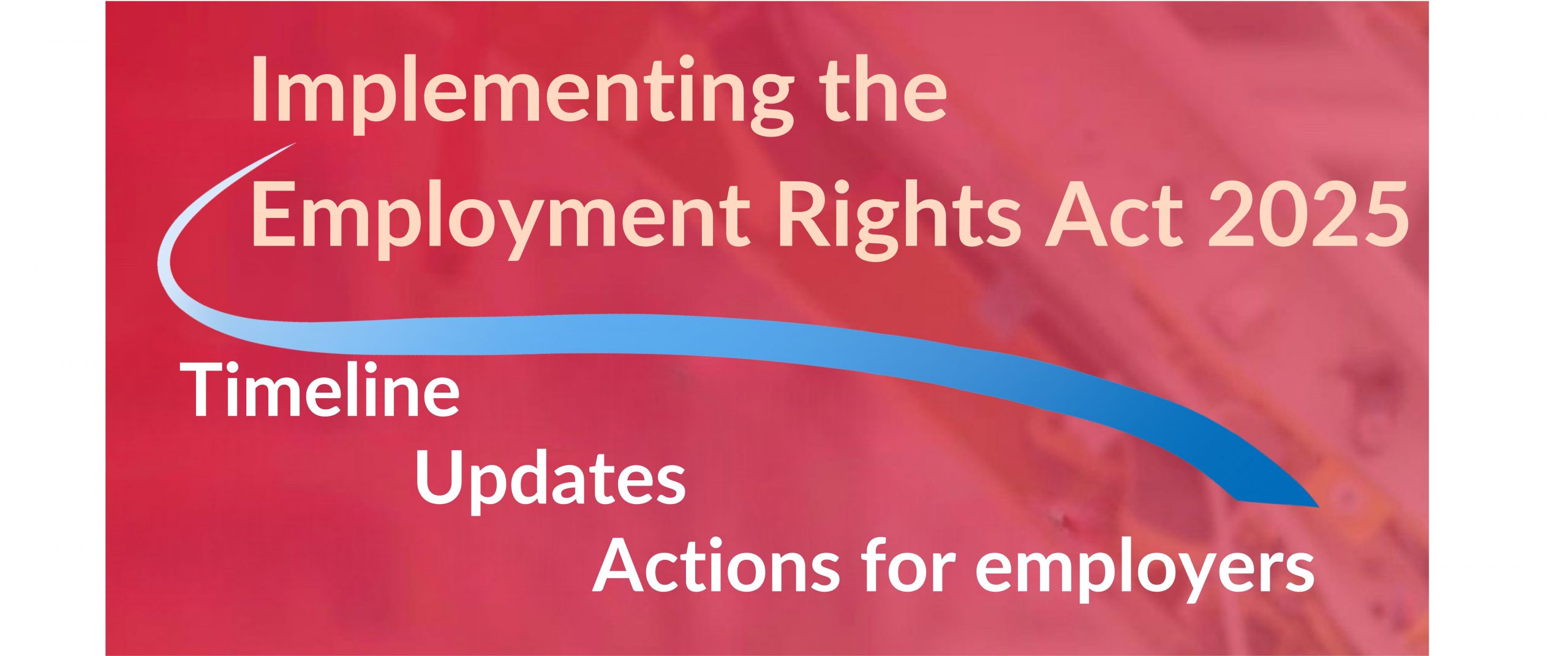 Line on red background with employer type faded imge